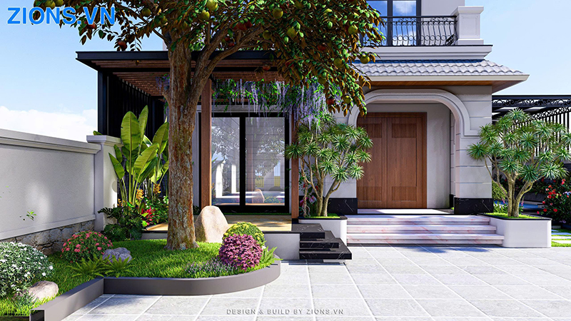 Thiết kế thi công sân vườn tại geleximco